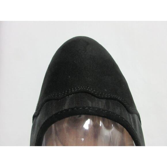 Torrid Women's Sz 9W Faux Black Suede/Mesh Almond Toe Ballet Flat - Picture 4 of 8